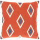 Surya Zulu Brick Red Pillow Shell With Polyester Insert 20"H X 20"W