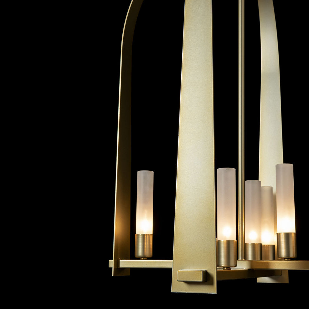 Triomphe 8-Light Pendant Modern Brass Frosted Glass