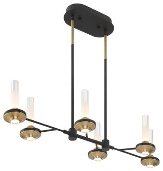 Torcia 12-Light 31.5" Chandelier, Black/Brass