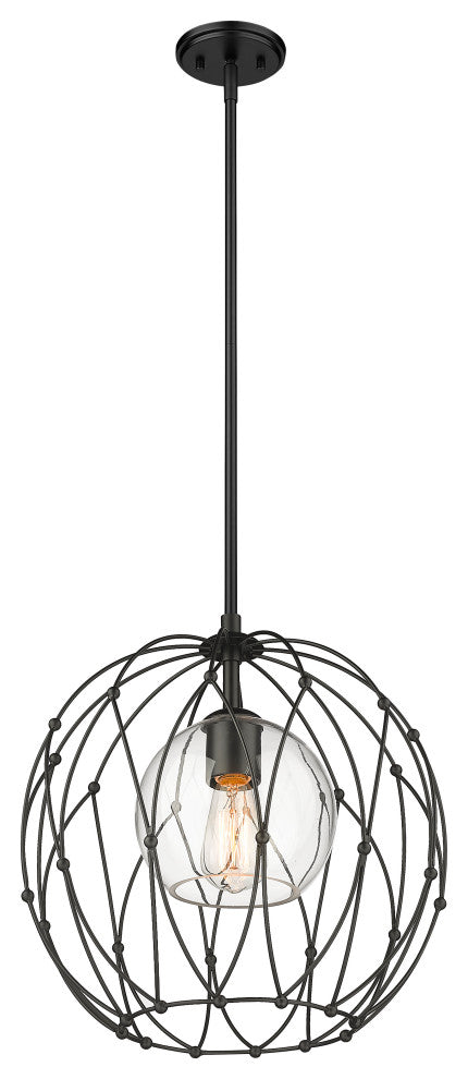 Zlite 1940P16-MB 1-Light Pendant, Clear
