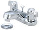 Two Handle Bathroom Faucet, Polished Chrome