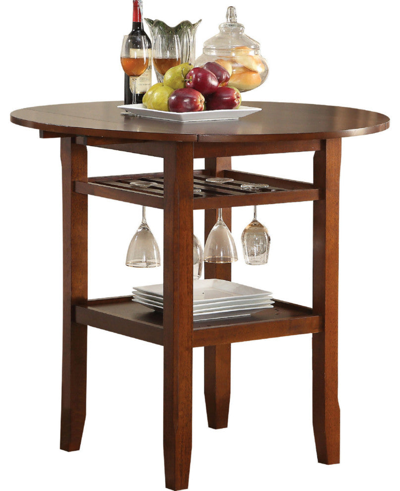 Wood Counter Height Table, Cherry Finish