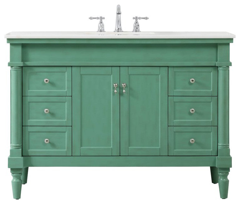Elegant VF13048VM 48"Single Bathroom Vanity, Vintage Mint