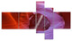 Red Orange Antelope Canyon, Landscape Photo Canvas Art Print, 60"x32", 5 panels