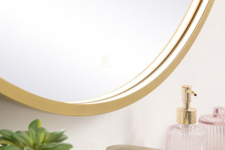 Modern Brass Led Mirror
