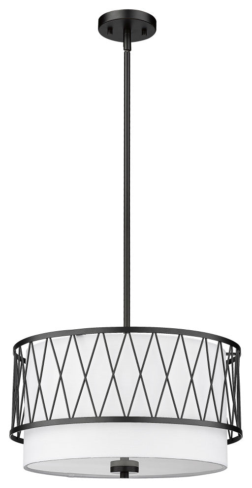 Zlite 198-17MB 3-Light Pendant, White