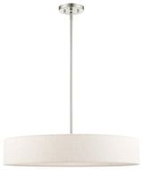 Livex Lighting Venlo 5 Light Brushed Nickel Large Drum Pendant