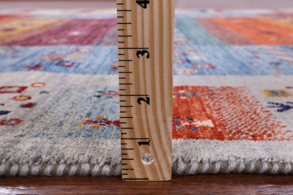 Tribal Persian Gabbeh Handmade Rug 5' 0" X 6' 4" Q9665