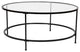 Astoria Collection Round Coffee Table - Modern Clear Glass Coffee Table with...