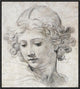 "The Head of An Angel" Framed Canvas Giclee by Pietro Berrettini, 20x23"