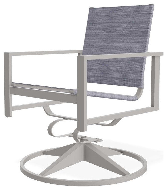 Tribeca Sling Outdoor Swivel Rocker, Brooks/Warm Gray
