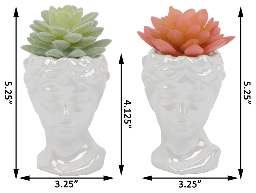 Succ In 3" Pearl Wh Ceramic Faceï¼ŒSet Of 2