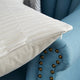 Pleated Velvet Pillow Cover 4 Piece Set, Gardenia, 20" X 20"
