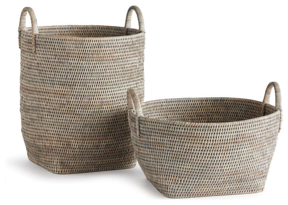 Burma Rattan Orchard Baskets, Set of 2
