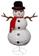 48" Pre-Lit Outdoor Chenille Swirl Snowman With Top Hat Christmas Decoration