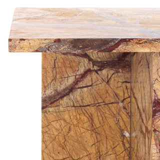 Safavieh Couture Adriano Marble Accent Table, Beige/Brown