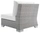 Lounge Chair, Sunbrella, Rattan, Wicker, Gray White, Modern, Outdoor Patio