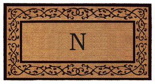Calloway Mills Abbington Monogram Doormat, 36"x72", Letter N