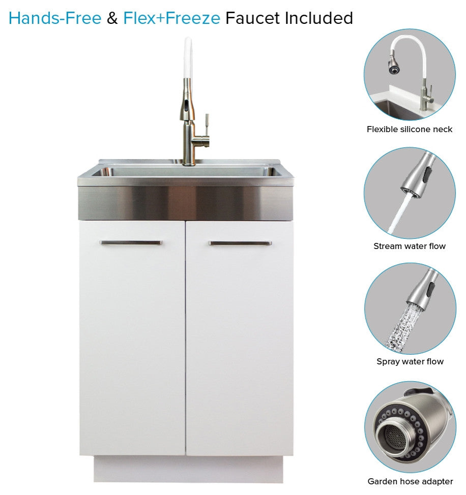 Transolid TCA-2420-M 24-in All-in-One Laundry/Utility Kit, White