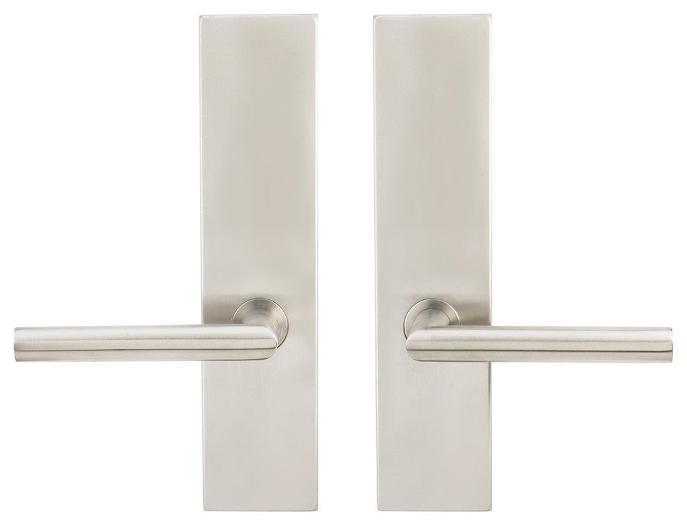 Frankfurt Lever, Full Dummy Tubular Pair, Left Hand, Satin Stainless Steel