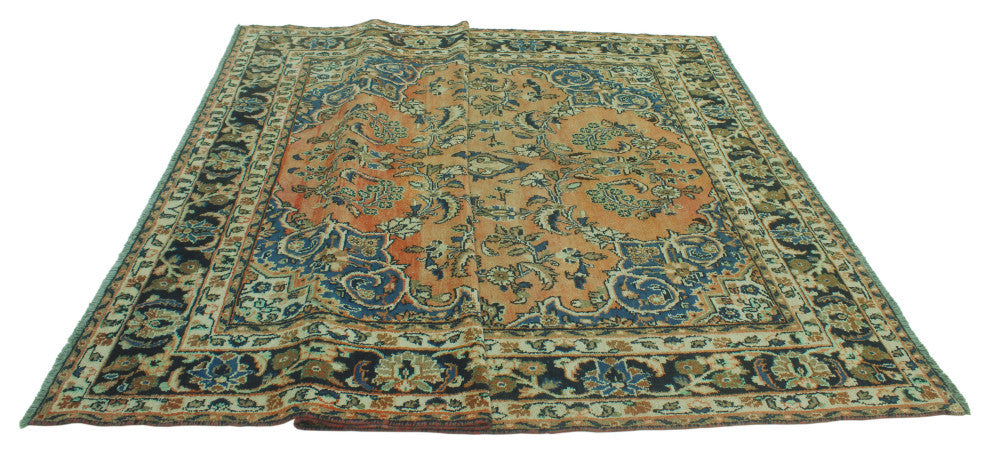 Semi-Antique Villads Rust/Ivory Rug, 6'9x9'3