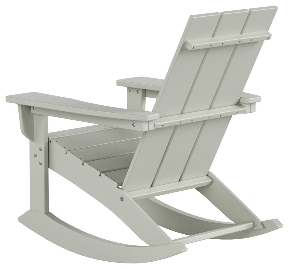 WestinTrends 4PC Modern Adirondack Outdoor Rocking Chair Set, Porch Rockers, Sand