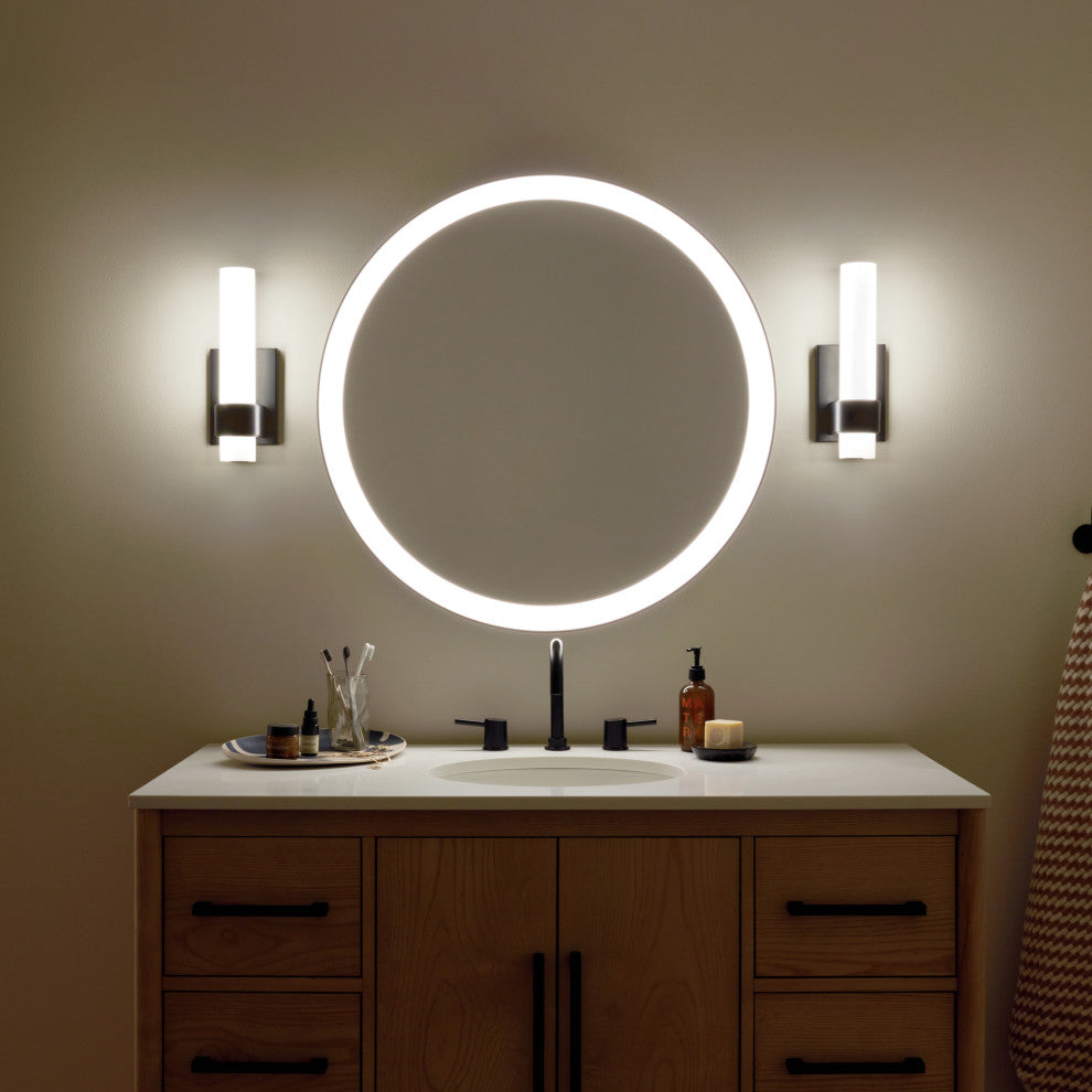 Izza 13.25" 1 Light LED Wall Sconce, Matte Black