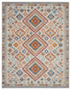 8" x 10" Ivory and Red Diamonds Area Rug
