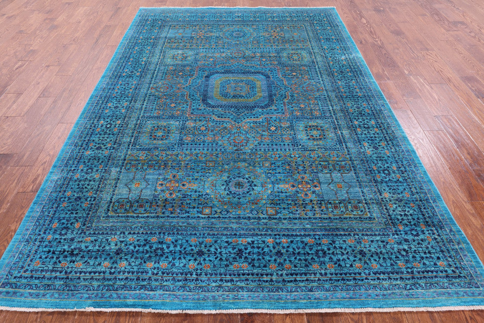 6' 9" X 9' 9" Mamluk Handmade Wool Rug - Q12244
