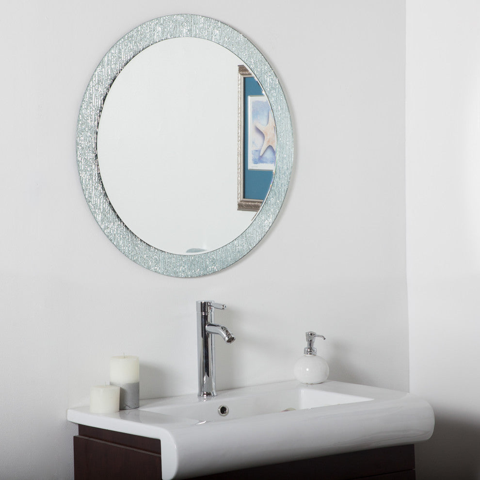 Molten Bathroom Mirror, Round