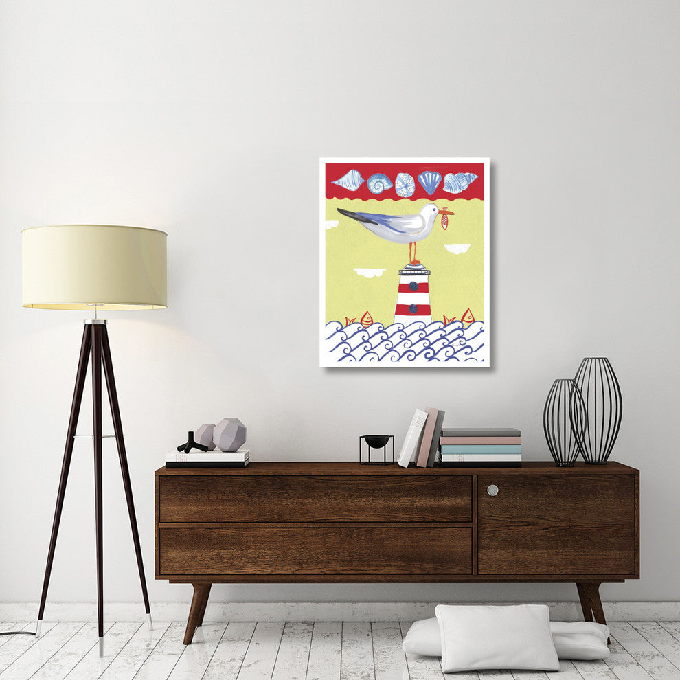 "Coastal Bird I" Digital Paper Print by Farida Zaman, 30"x37"