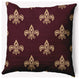 18" x 18" Fleur de Lis Indoor/Outdoor Polyester Throw Pillow, Pomegranate