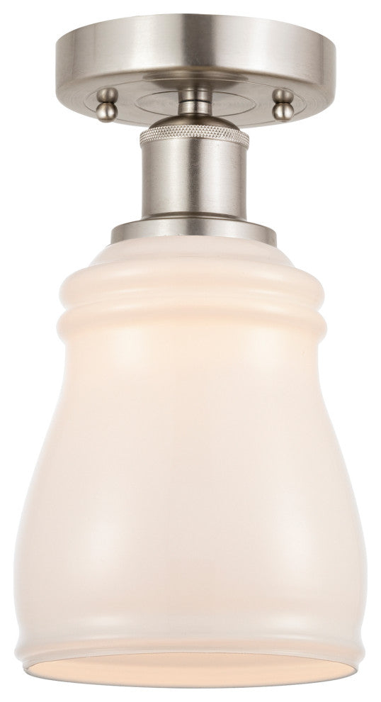Innovations 616-1F-SN-G391 Ellery 1 Light Semi-Flush Mount, Brushed Satin Nickel