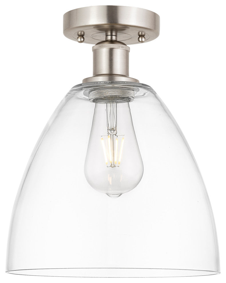Innovations 616-1F-SN-GBD-92 1 Light Semi-Flush Mount, Brushed Satin Nickel