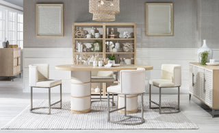 Biscayne Complete Double Pedestal Counter Height Table