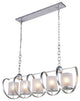 Elegant Lighting Europa Collection Pendant, Vintage Silver Leaf