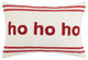Stripe Boucle Ho Ho Ho Embroidered Pillow