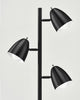 Brightech Jacob, LED Floor Lamp, Modern Adjustable 3 Light Tree, Black
