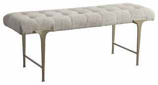 Uttermost 23765 Imperial Upholstered Gray Bench