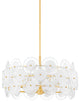 5 Light Chandelier, Aged Brass