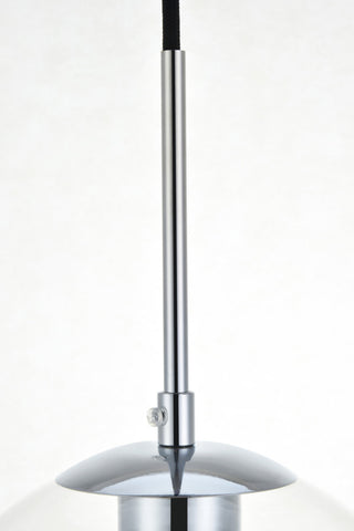 Elegant Lighting LD2224 Baxter 12"W Pendant - Black / Clear