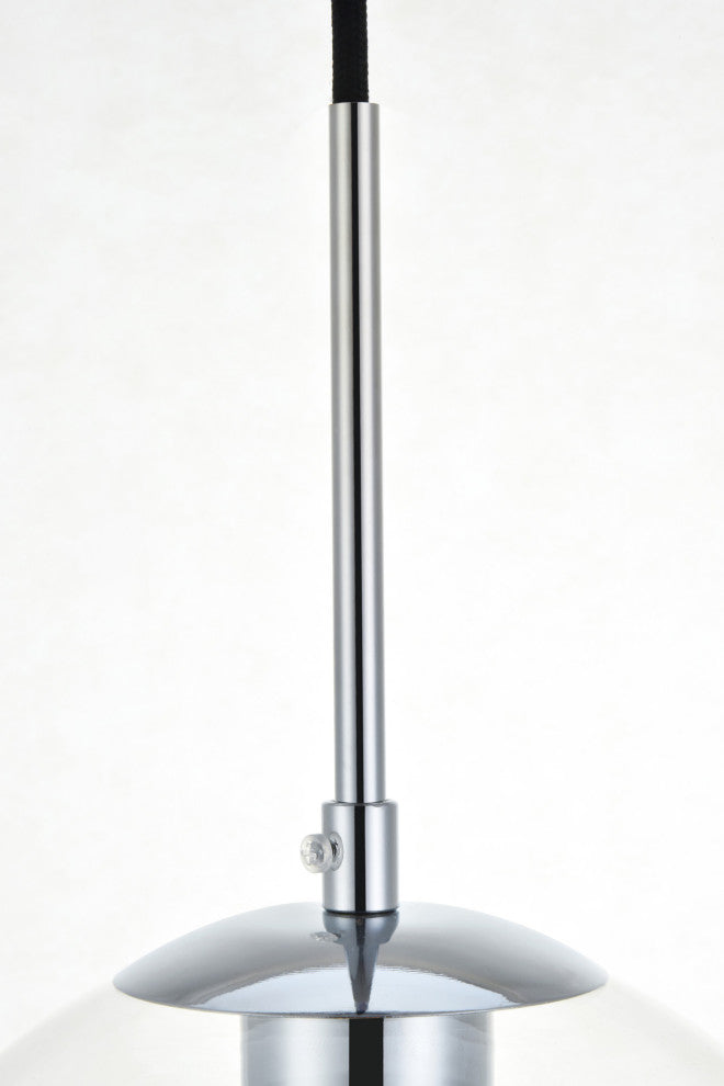 Elegant Lighting LD2224 Baxter 12"W Pendant - Black / Clear