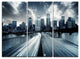 "City With Blue Tint" Canvas Print, 3 Panels, 36"x28"
