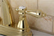4" Centerset Bathroom Faucet WithBrass Pop-Up, Polished Brass