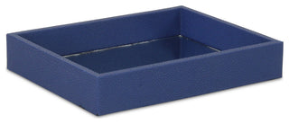 Labai Tray with Mirrored Interior, Navy Blue