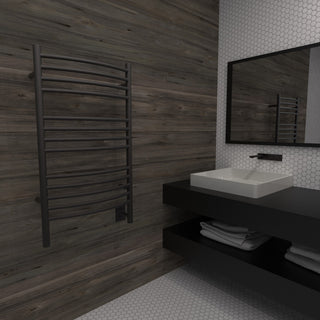 Jeeves Model C-Curved Towel Warmer, Oil Rubbed Bronze