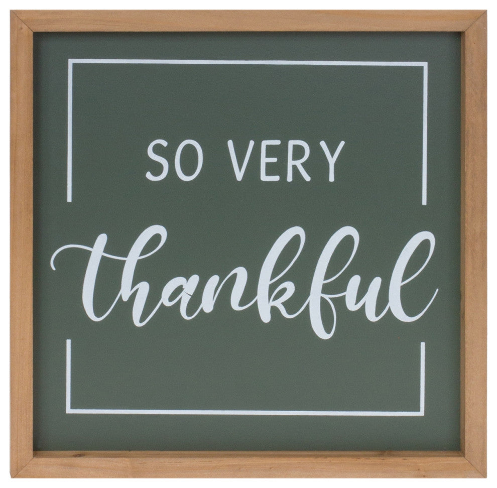 Gather and Thankful Sentiment Sign, 2-Piece Set