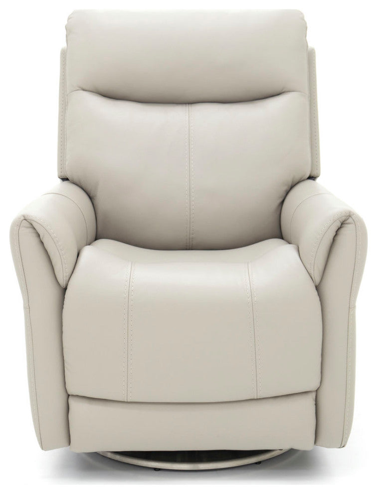 3PHL-1212 Scottsdale Dove Swivel Recliner With Power Recline, Head Rest & Lumbar