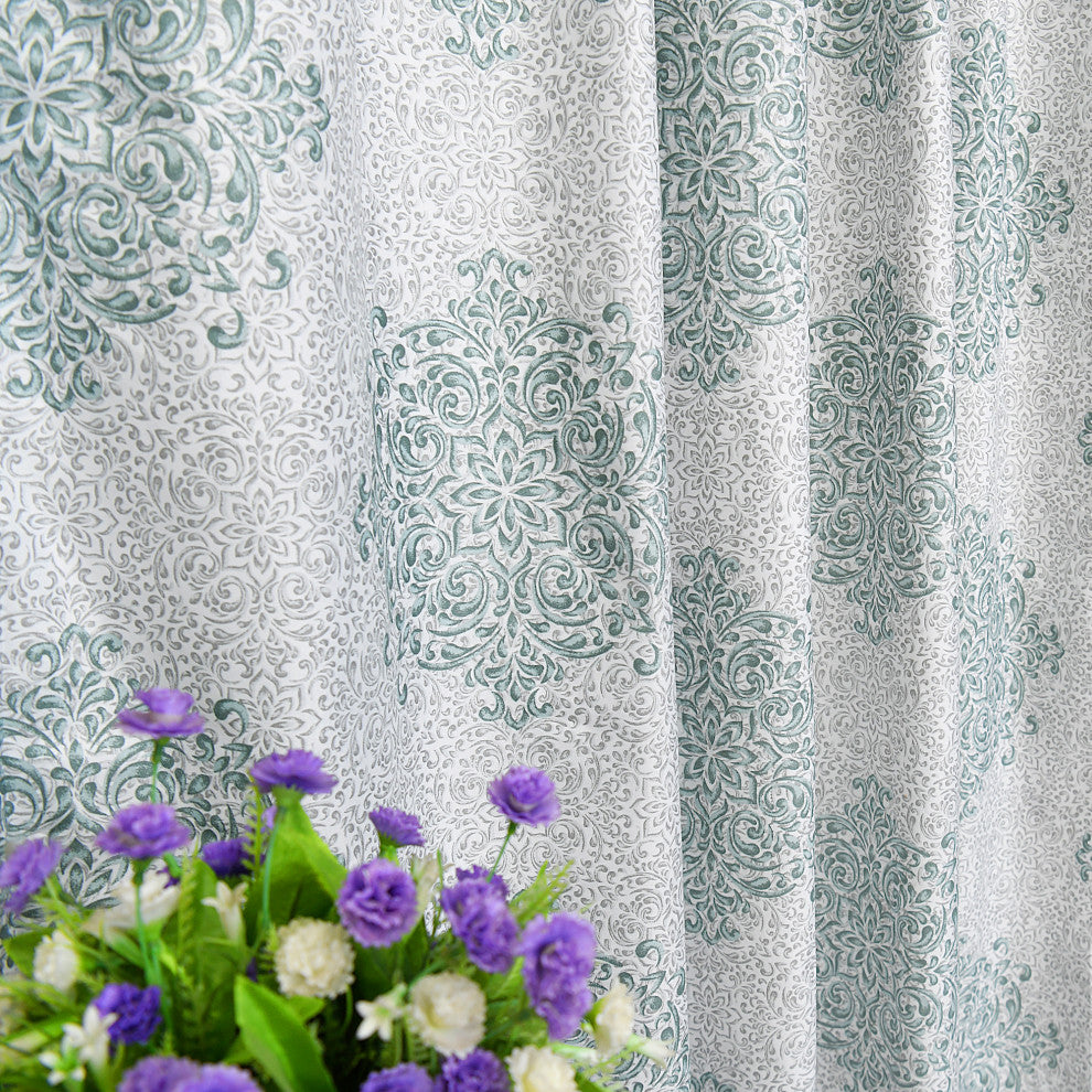 Chelsea 2 Piece Curtain Set, Blue, 60" X 84"