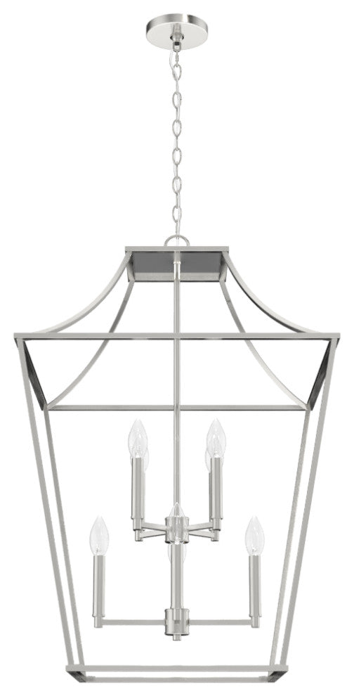 Hunter 23" Laurel Ridge Brushed Nickel 8 Light Pendant Ceiling